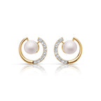 Pearl Swirl Diamond Earring