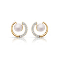 Pearl Swirl Diamond Earring