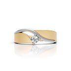 Wave Solitaire Ring