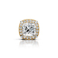 Cushion Cut Halo Diamond Stud (1 PC)