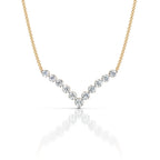 Chevron Diamond Station Necklace