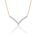 Chevron Diamond Station Necklace
