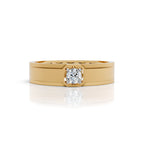 Sleek Solitaire Band Ring