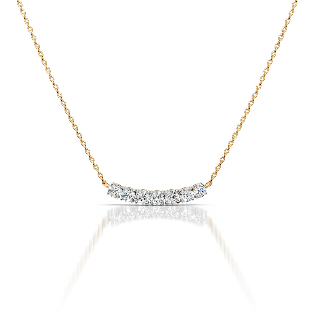 Curved Sparkle Bar Necklace