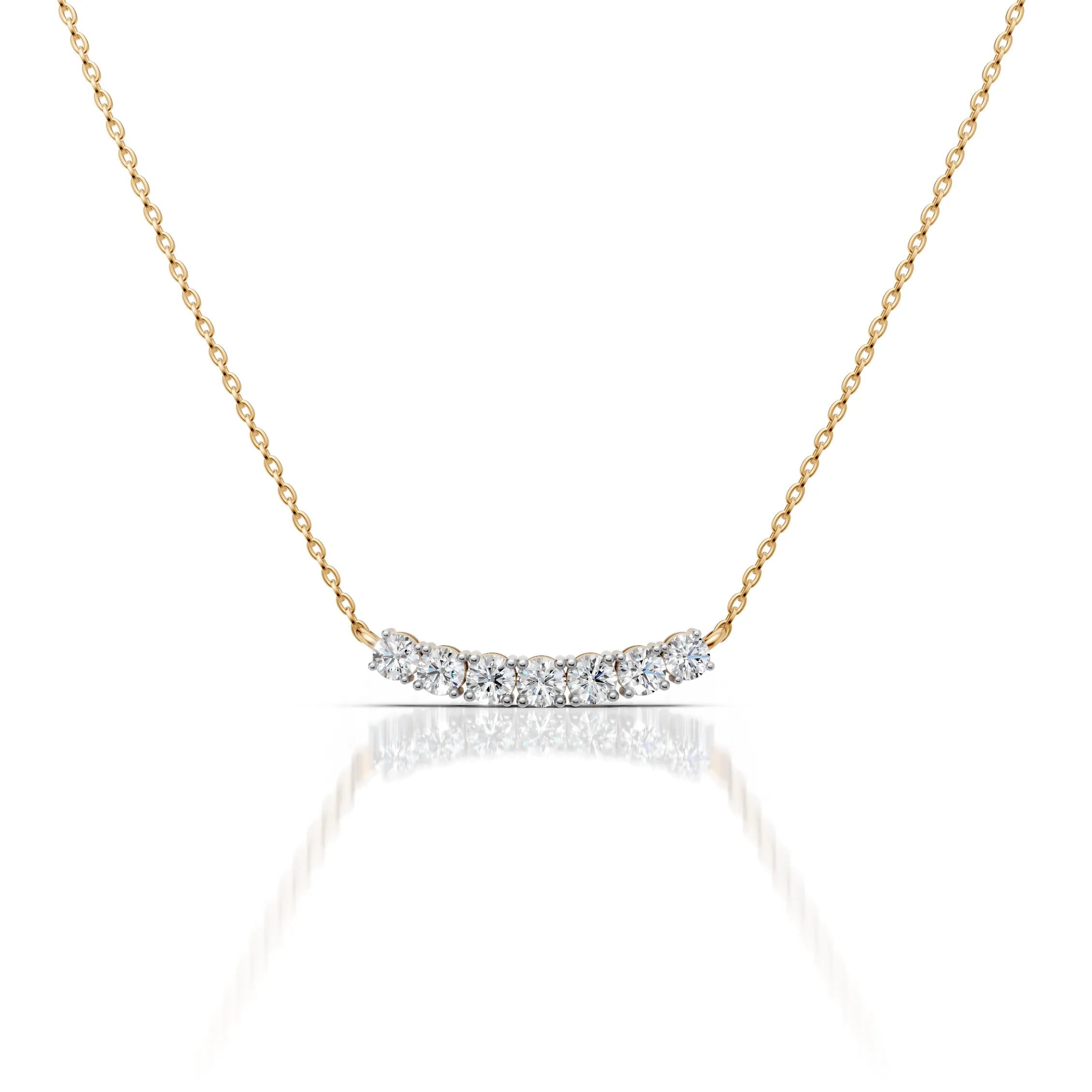Curved Sparkle Bar Necklace