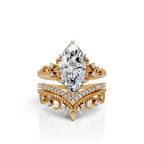 Royal Marquise Crown Ring Set