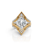 Royal Princess Cut Diamond Ring Set