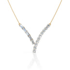 Diamond V Shape Statement Necklace