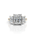 Radiant Cut Three Stone Diamond Ring