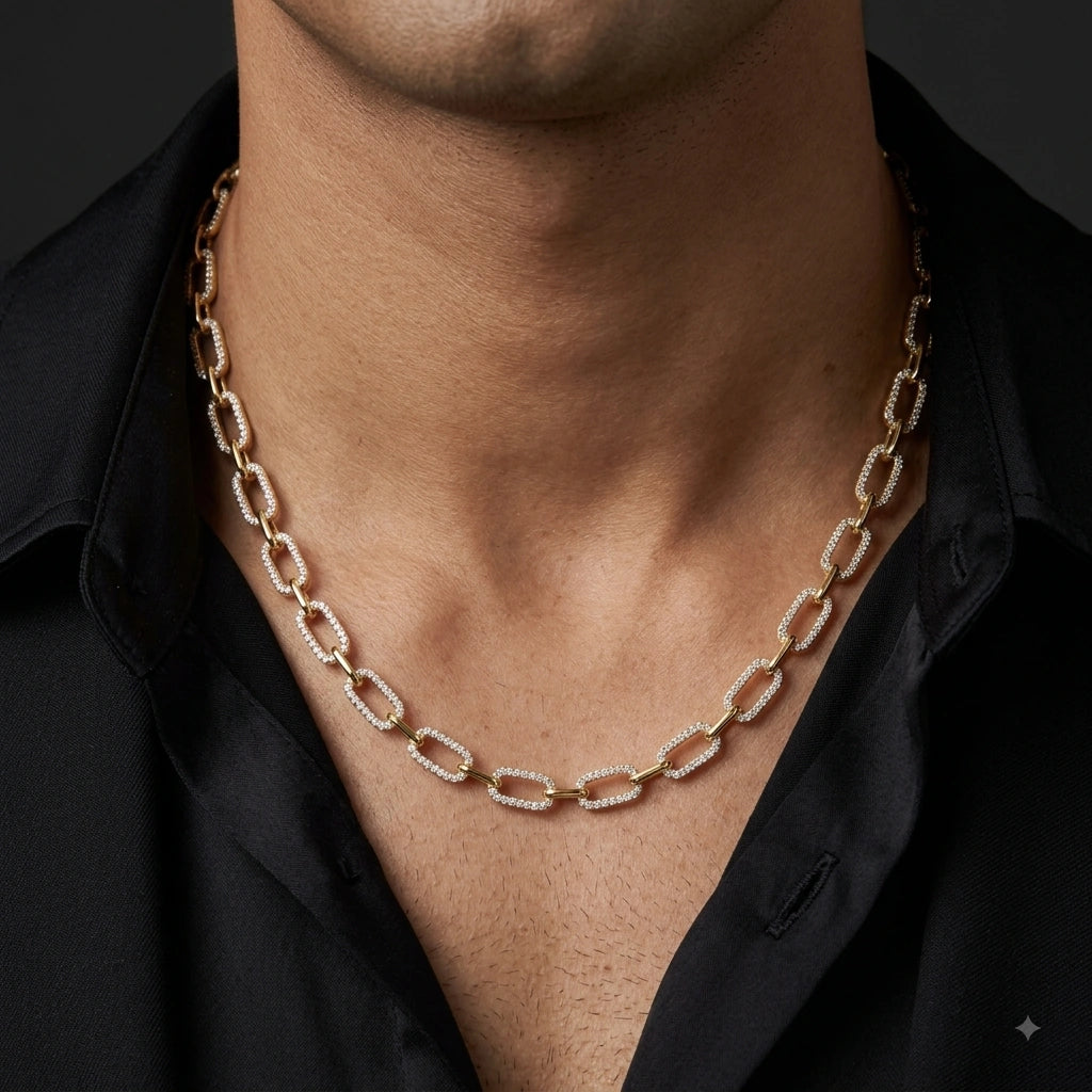 Pavé Open Link Chain