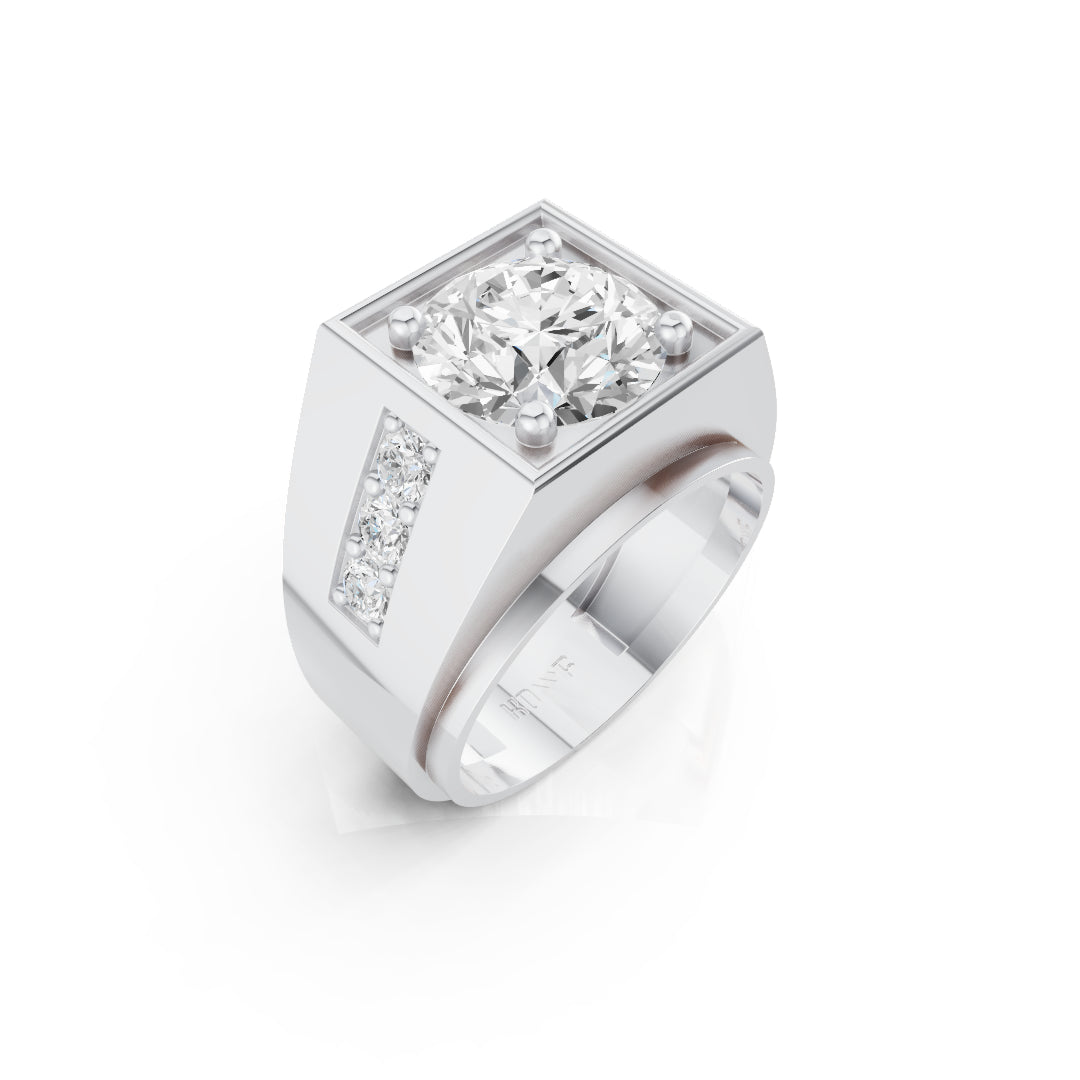 Square Solitaire Ring