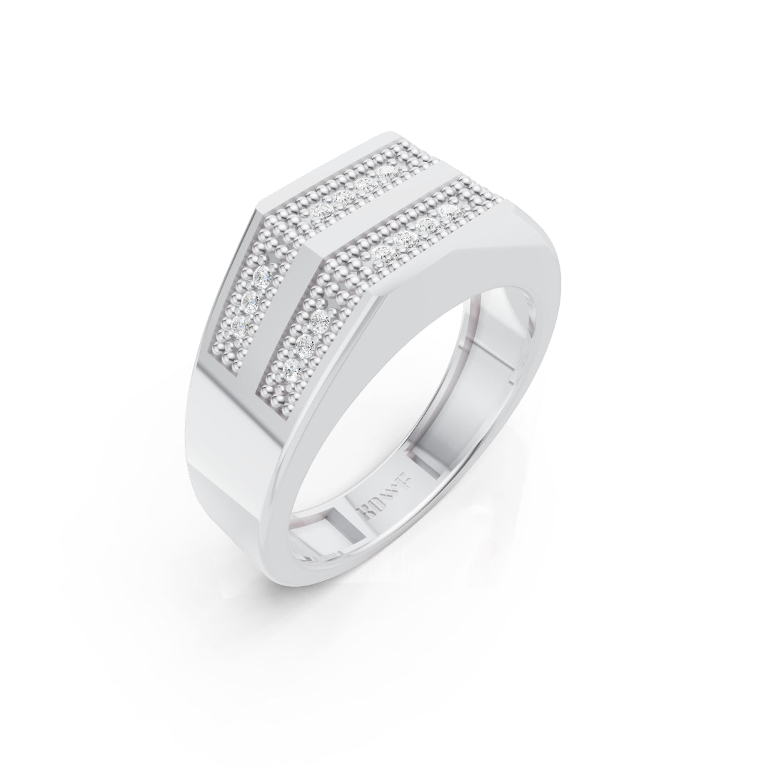Double Line Diamond Ring