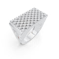 Square Cluster Moissanite Ring