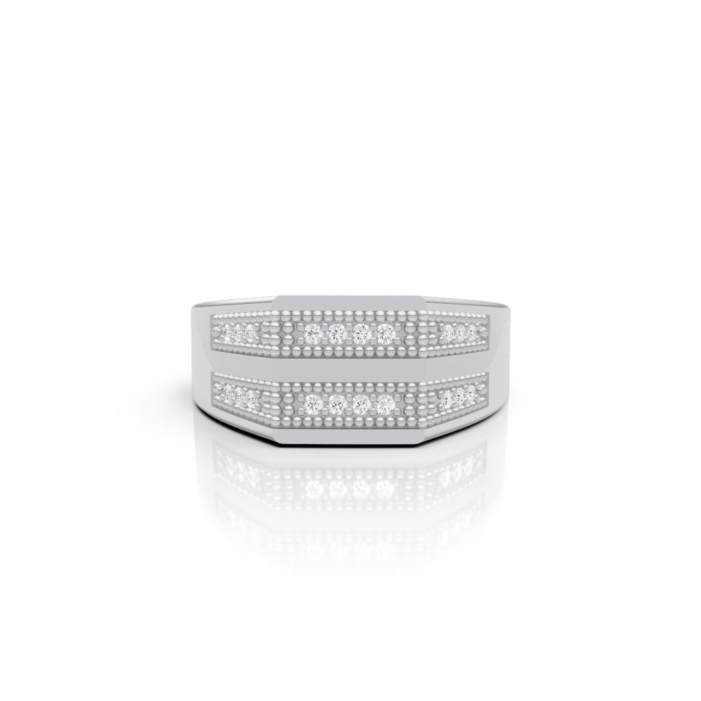 Double Line Diamond Ring