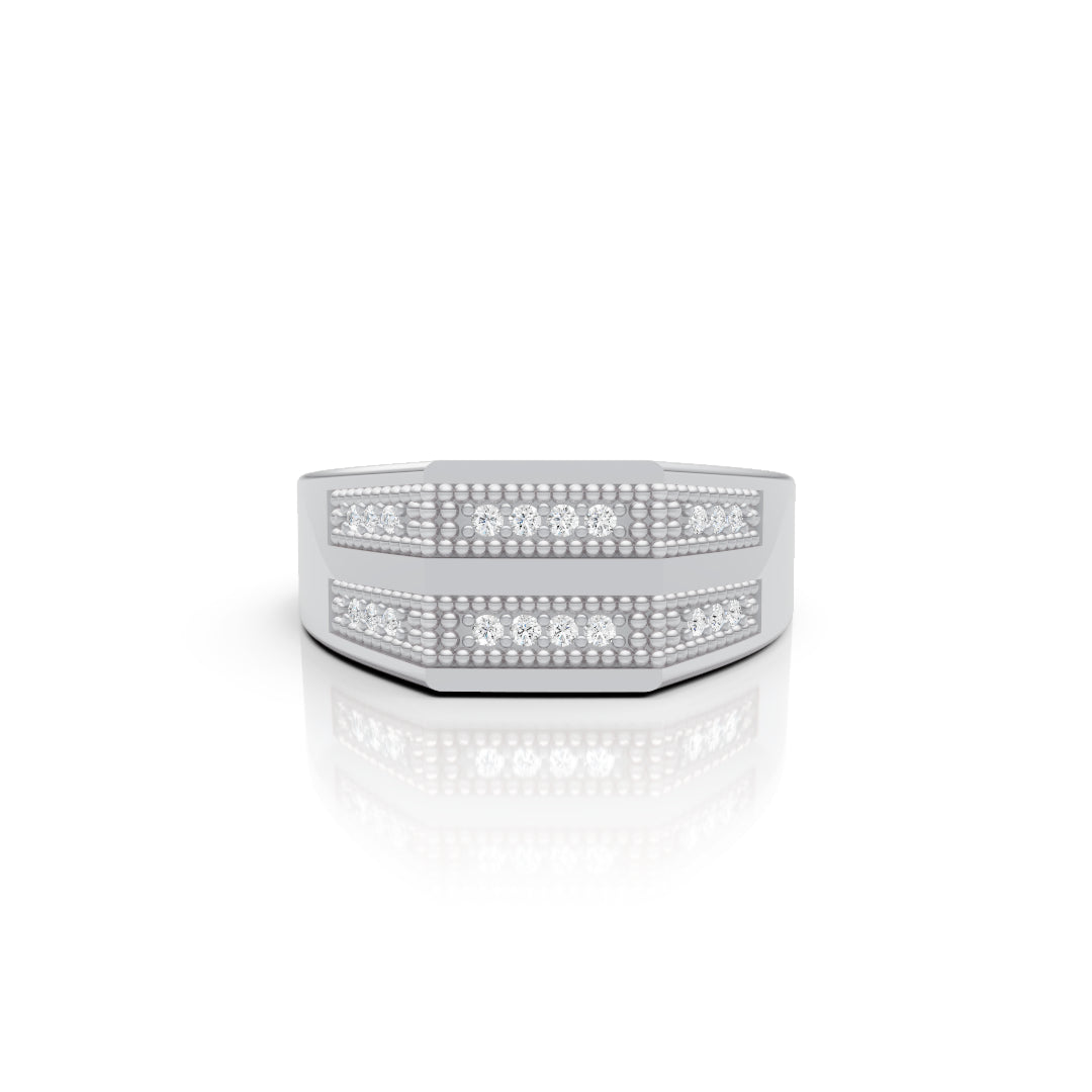 Double Line Diamond Ring