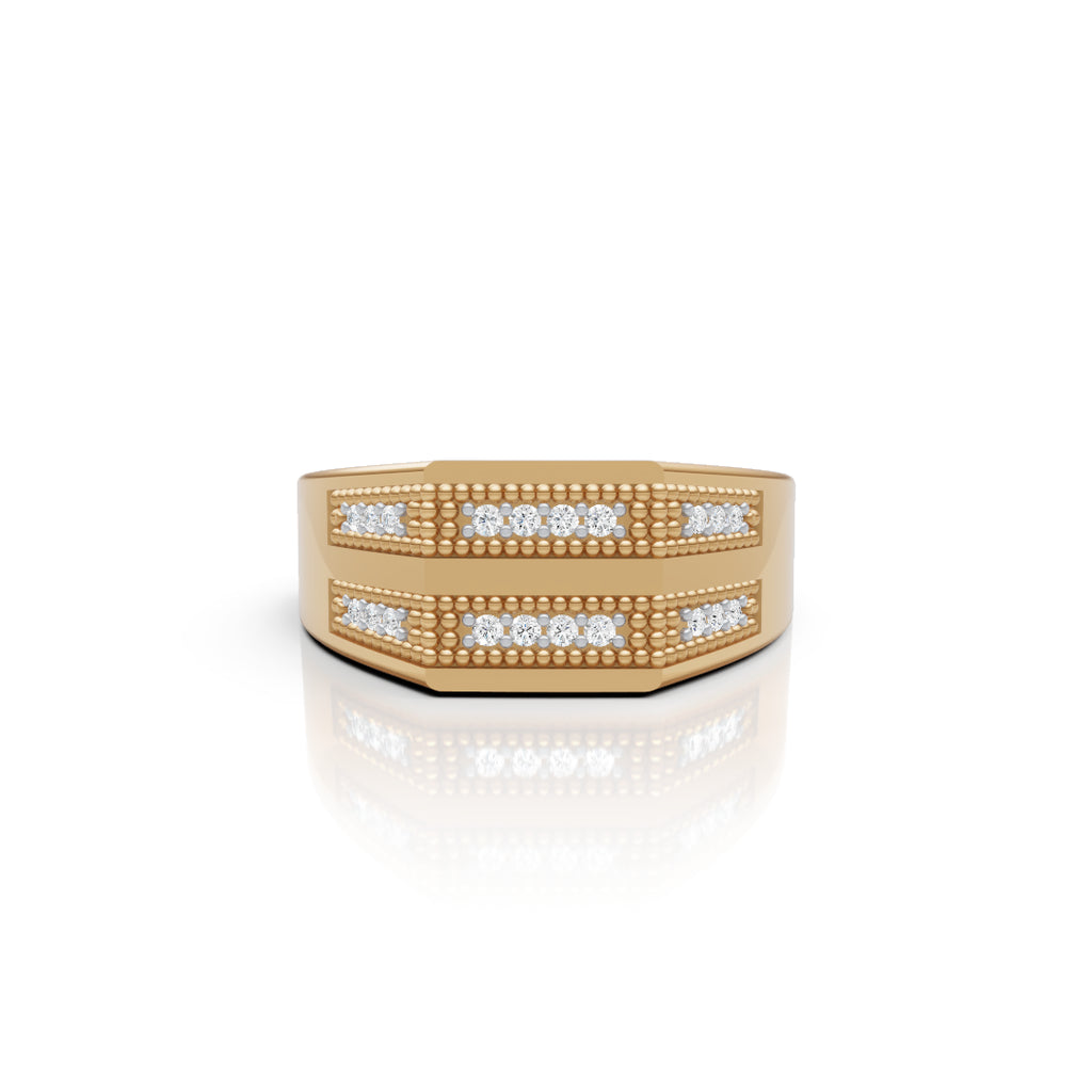 Double Line Diamond Ring