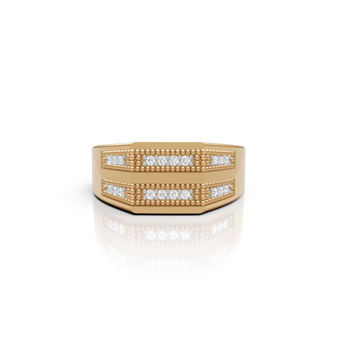 Double Line Diamond Ring