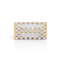 Square Cluster Moissanite Ring