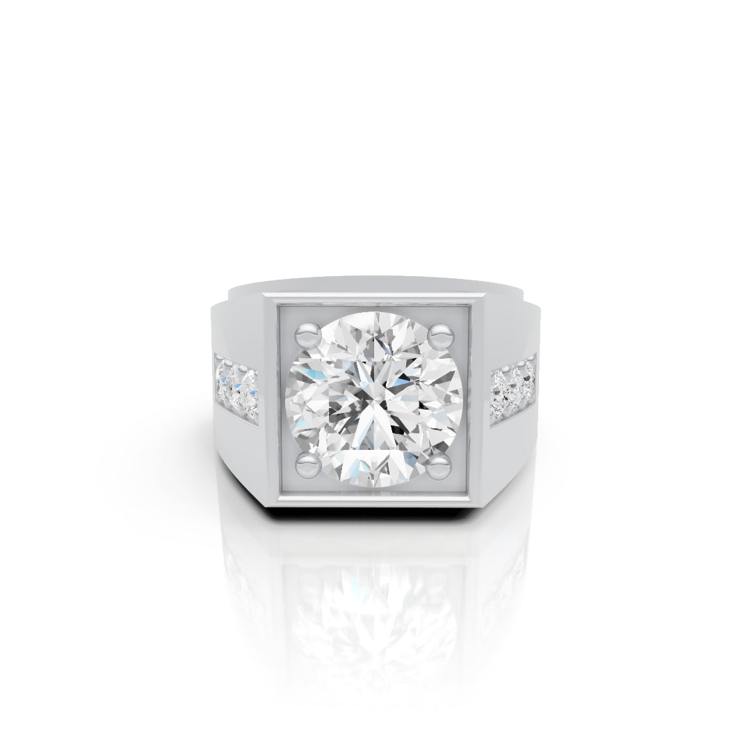 Square Solitaire Ring