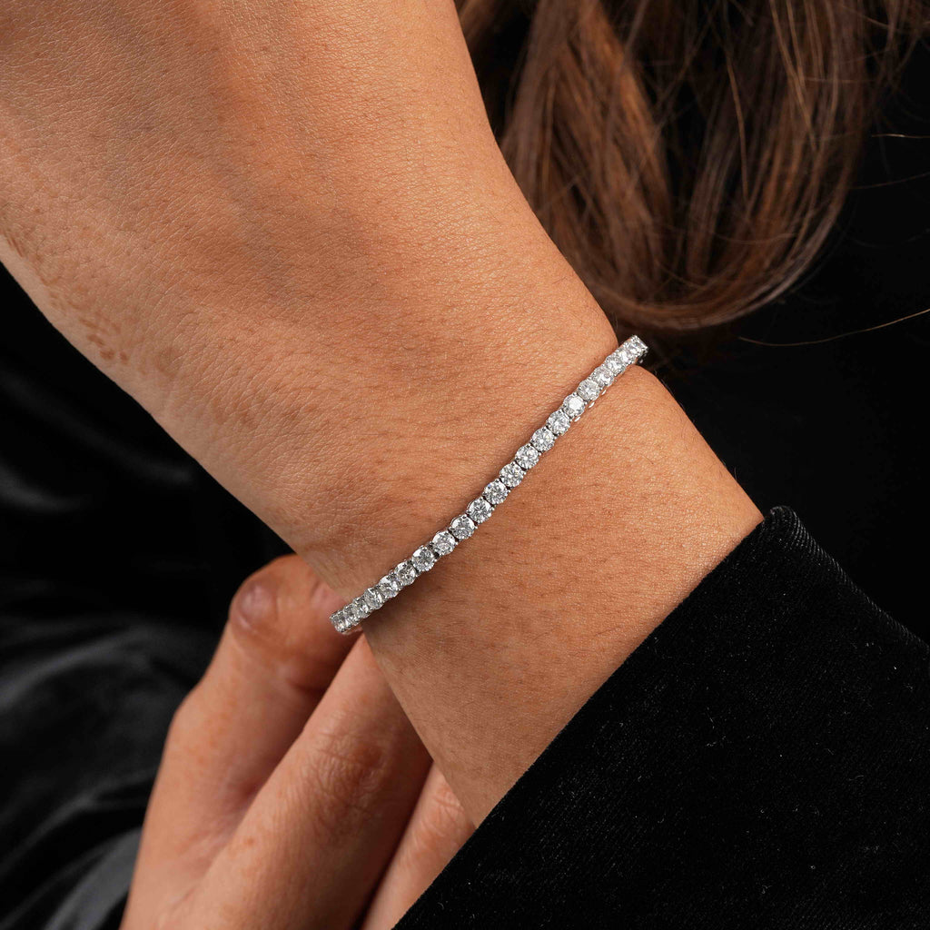 3 MM Round Shaped Tennis Bracelet