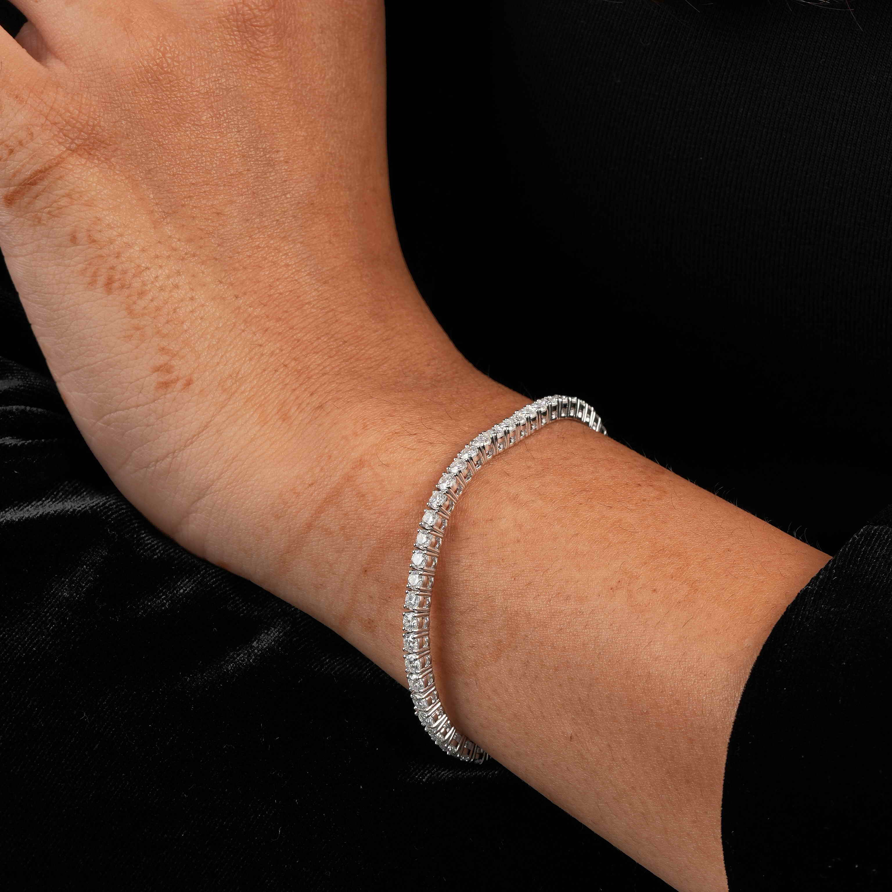 3 MM Round Shaped Tennis Bracelet