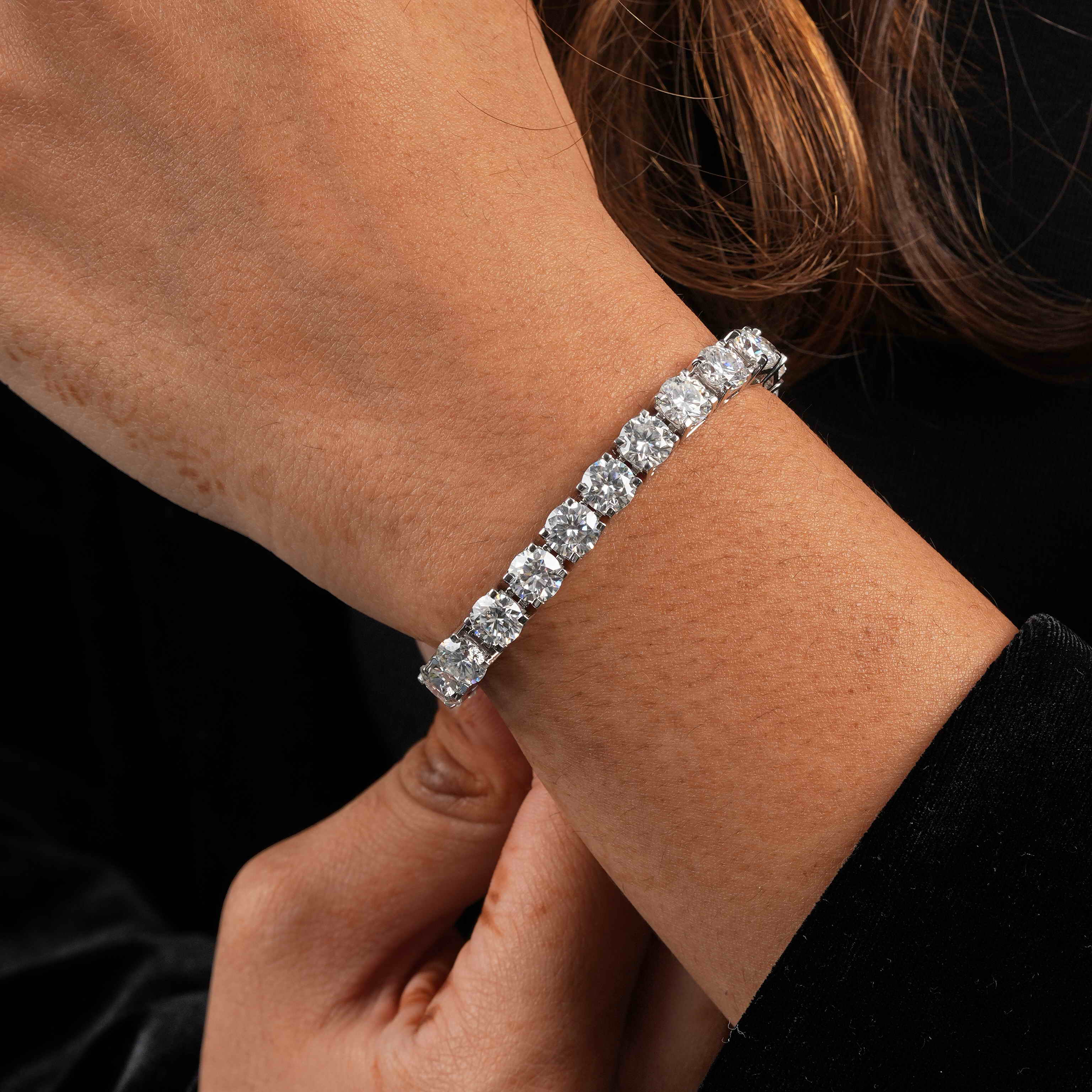 6.5 MM Round Shaped Tennis Bracelet