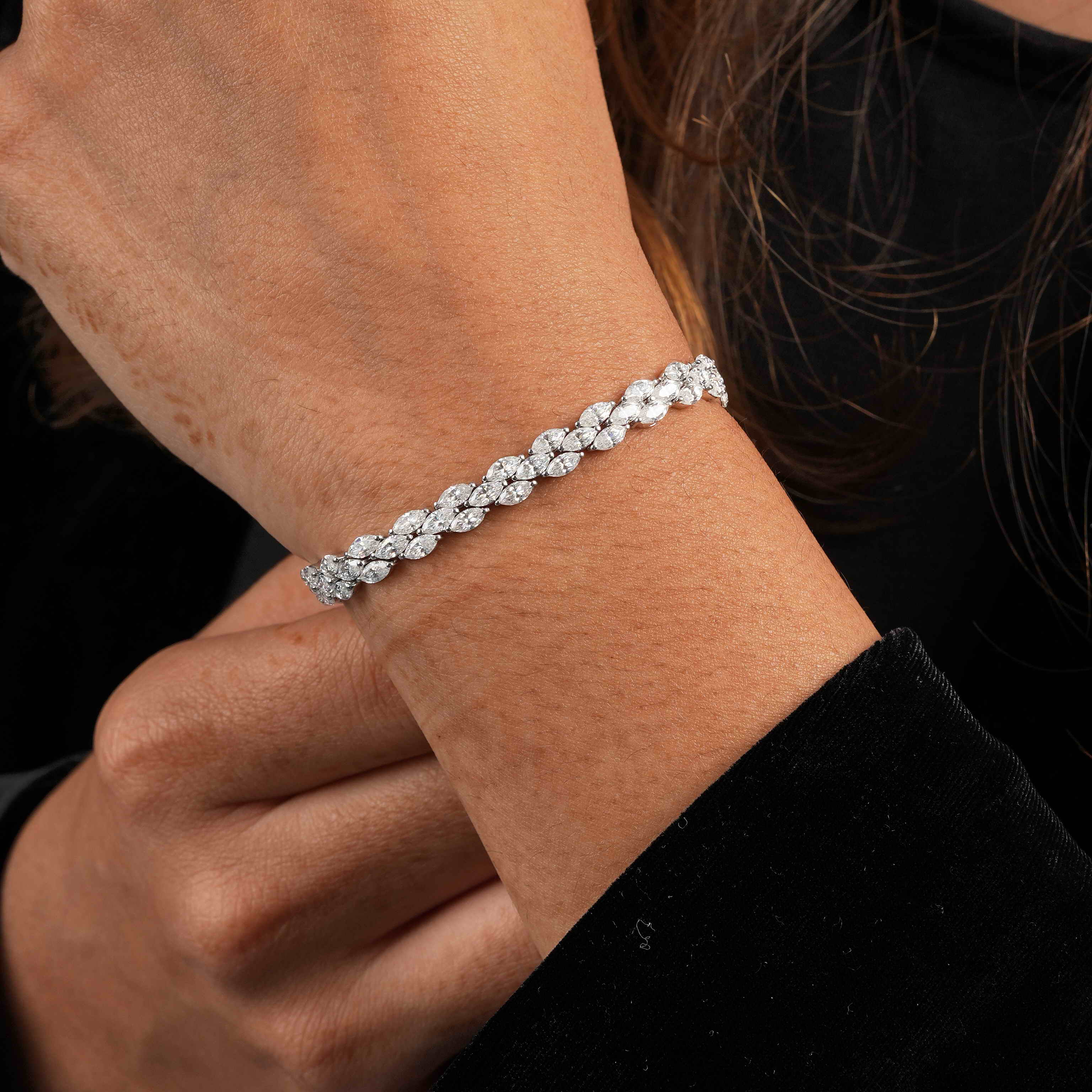 Marquis Shaped Tennis Bracelet