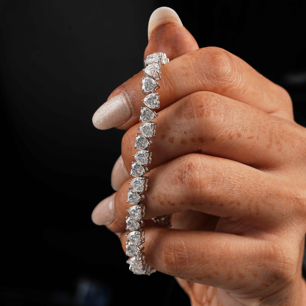 0.50 CT Heart Shaped Tennis Bracelet