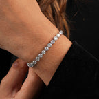 0.25 CT Round Shaped Bezel Setting Tennis Bracelet