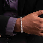 Round & Emerald Shaped Tennis Bracelet