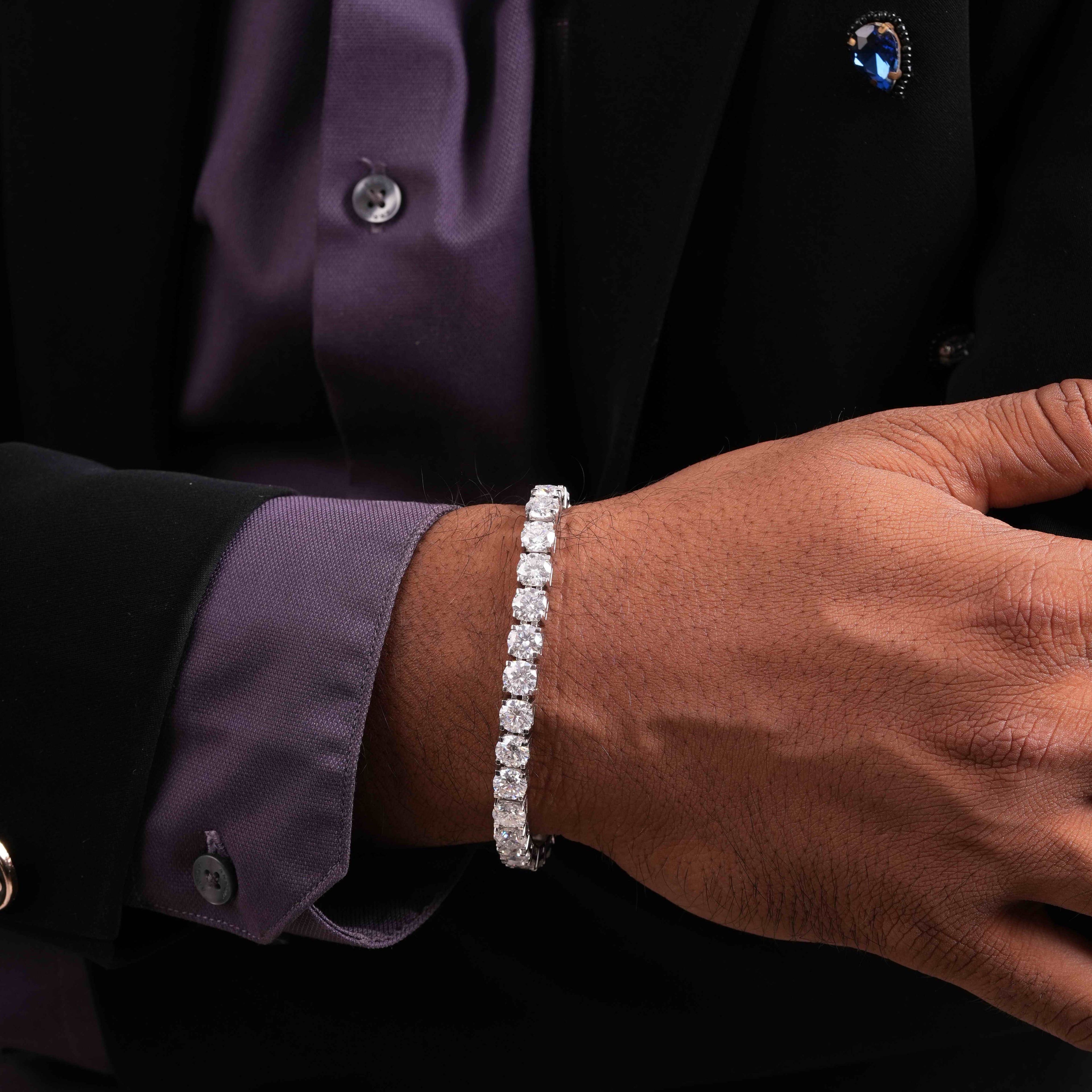 6.5 MM Round Shaped Tennis Bracelet