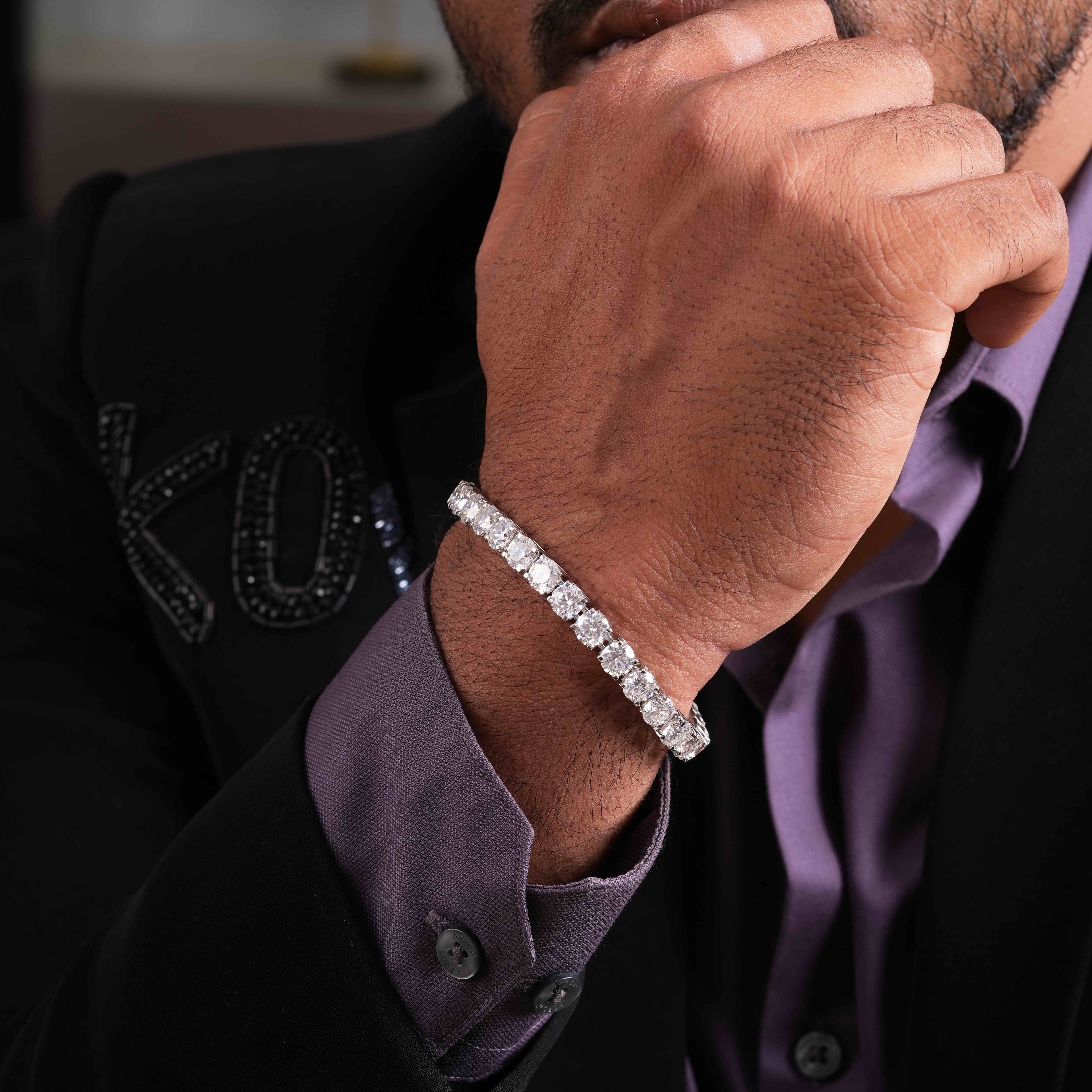 6.5 MM Round Shaped Tennis Bracelet