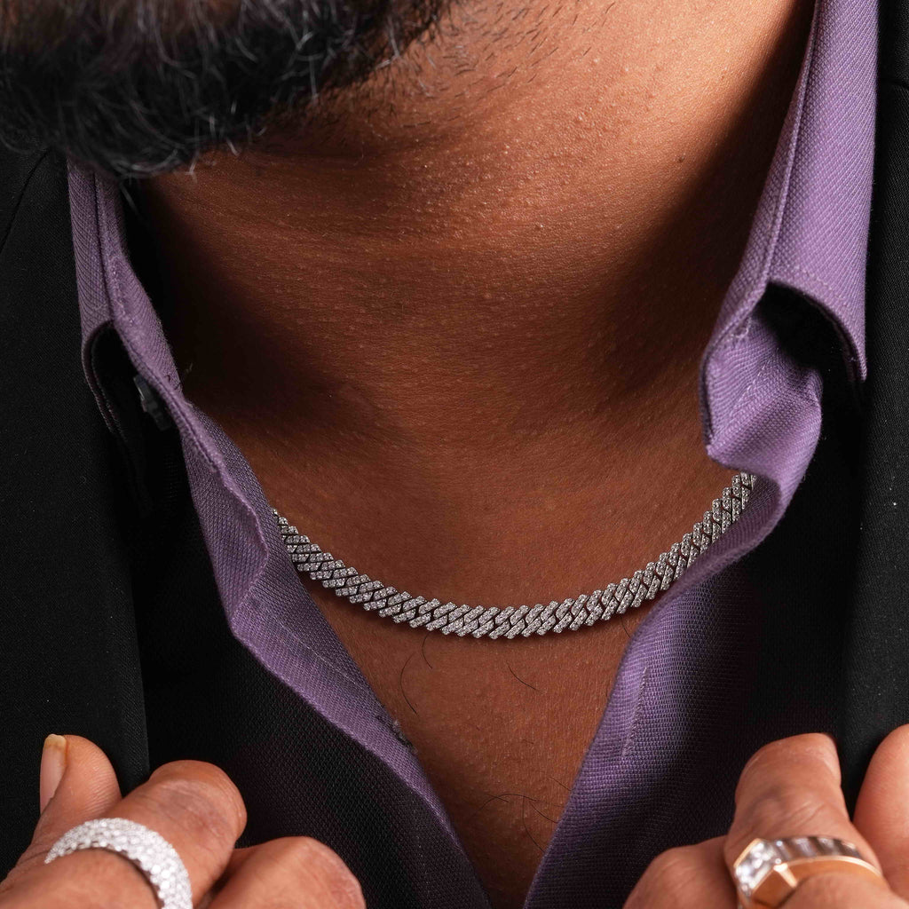 6MM Black & White Cuban Chain