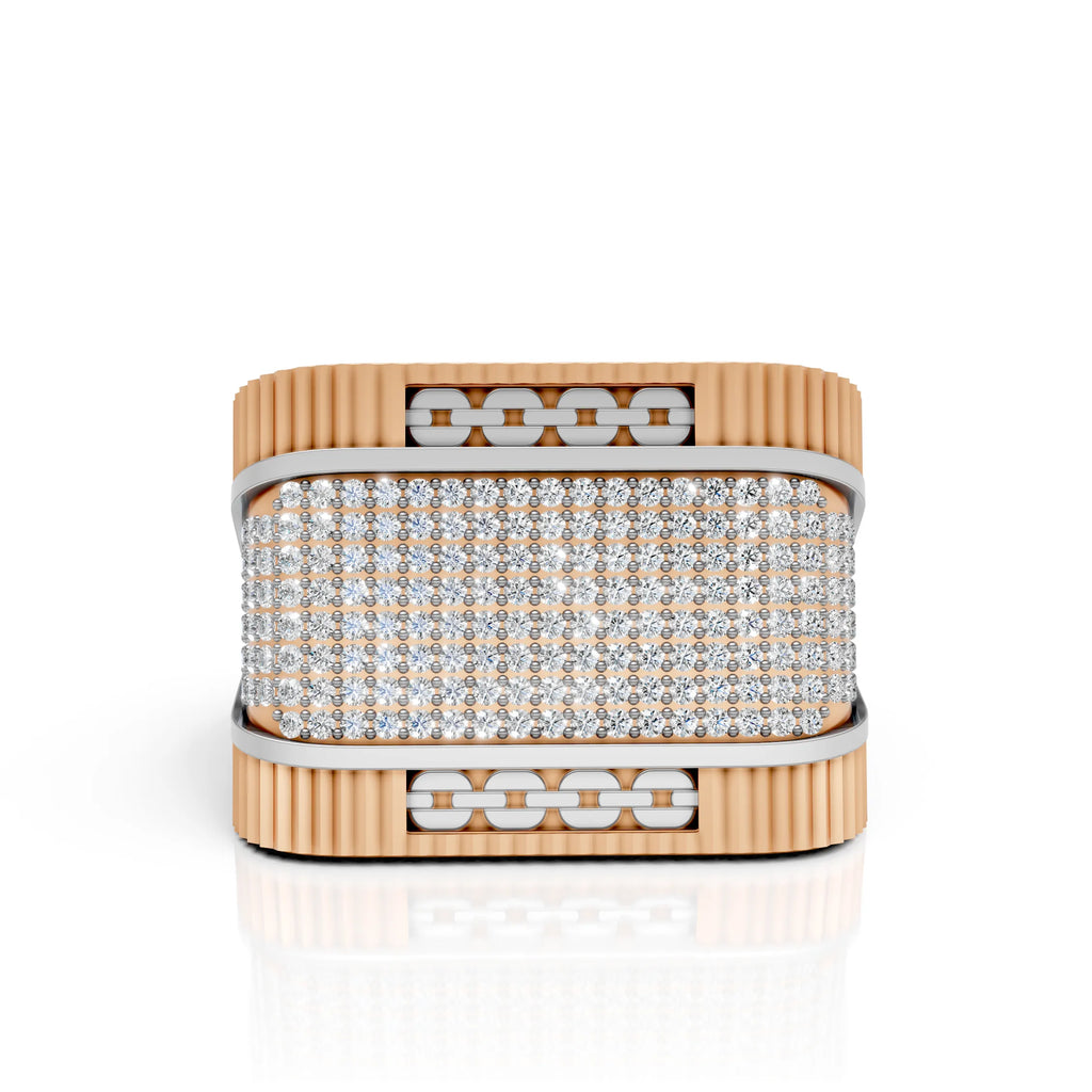 Bold Diamond Statement Men’s Ring