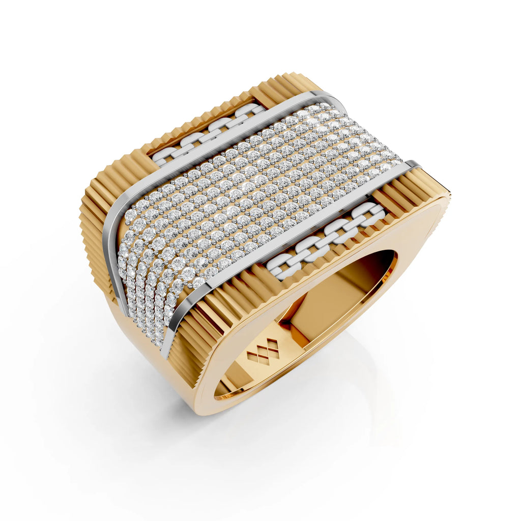 Bold Diamond Statement Men’s Ring