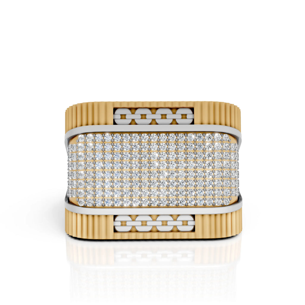 Bold Diamond Statement Men’s Ring