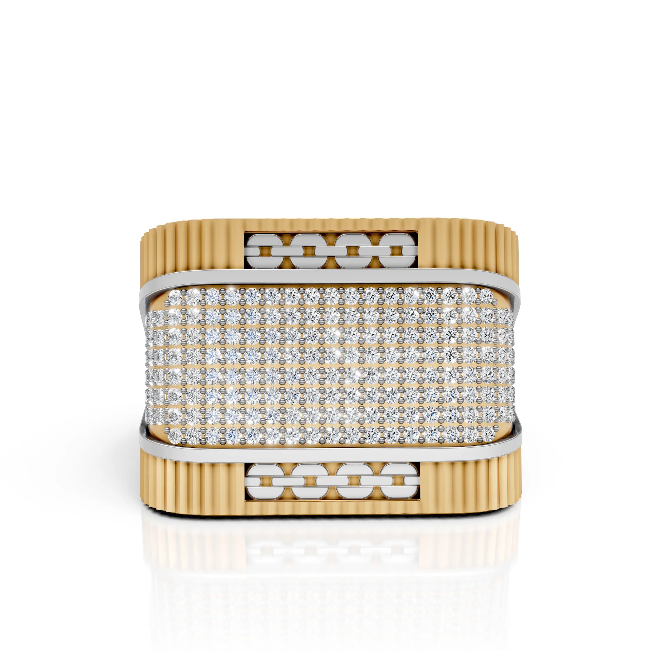 Bold Diamond Statement Men’s Ring