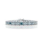 Regal Blue Duostone Emerald Tennis Bracelet