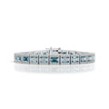 Regal Blue Duostone Emerald Tennis Bracelet