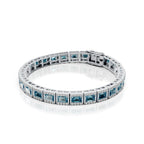 Regal Blue Duostone Emerald Tennis Bracelet