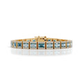 Regal Blue Duostone Emerald Tennis Bracelet