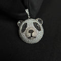 Iced Panda & Diamond Letter Charm Pendant