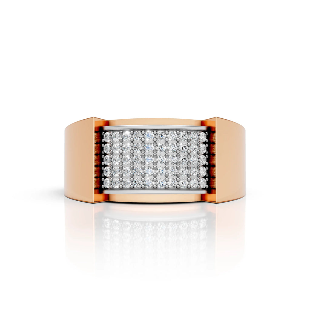 Diamond Grid Statement Ring
