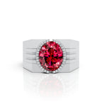 Ruby Halo Statement Ring