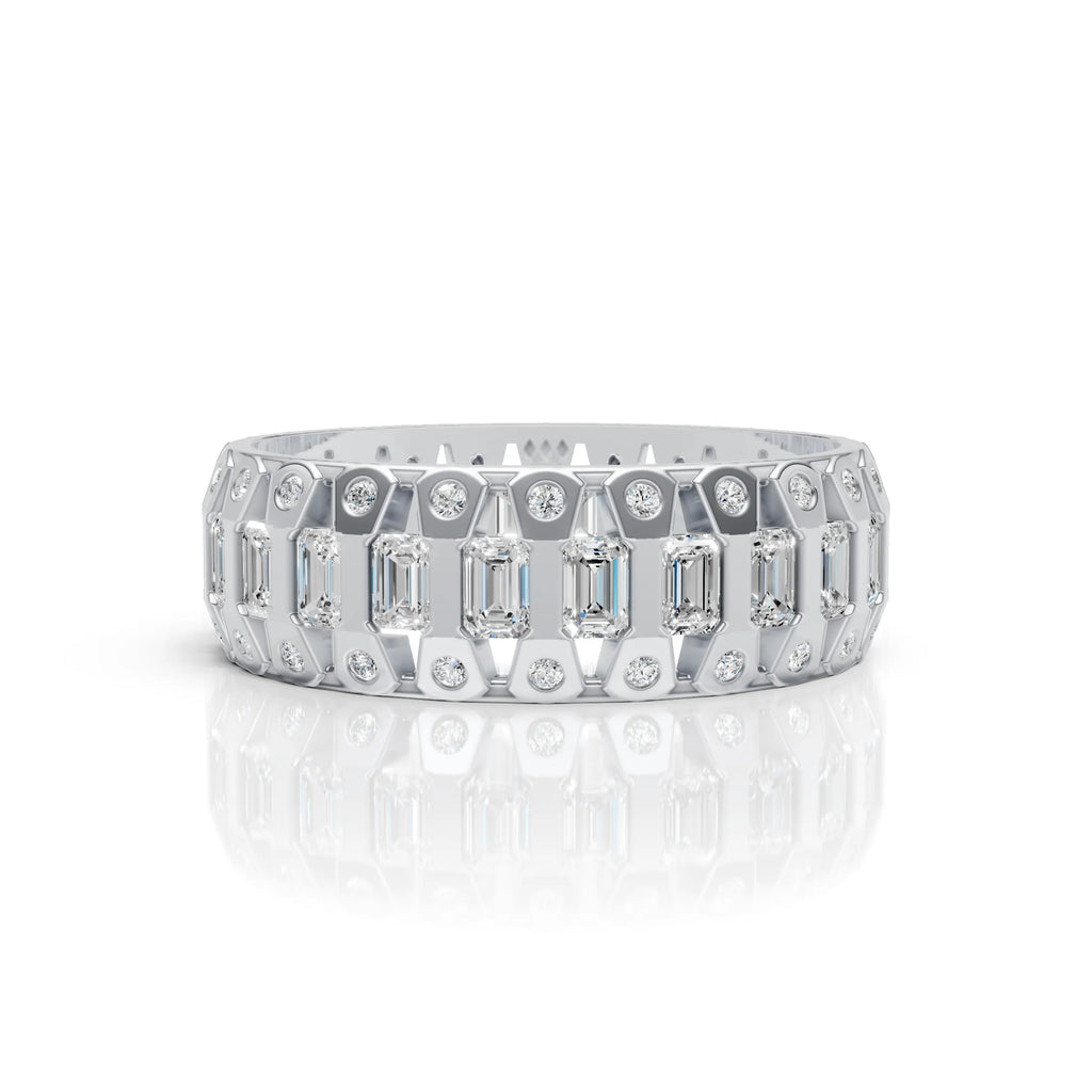 Emerald Cut Eternity Band