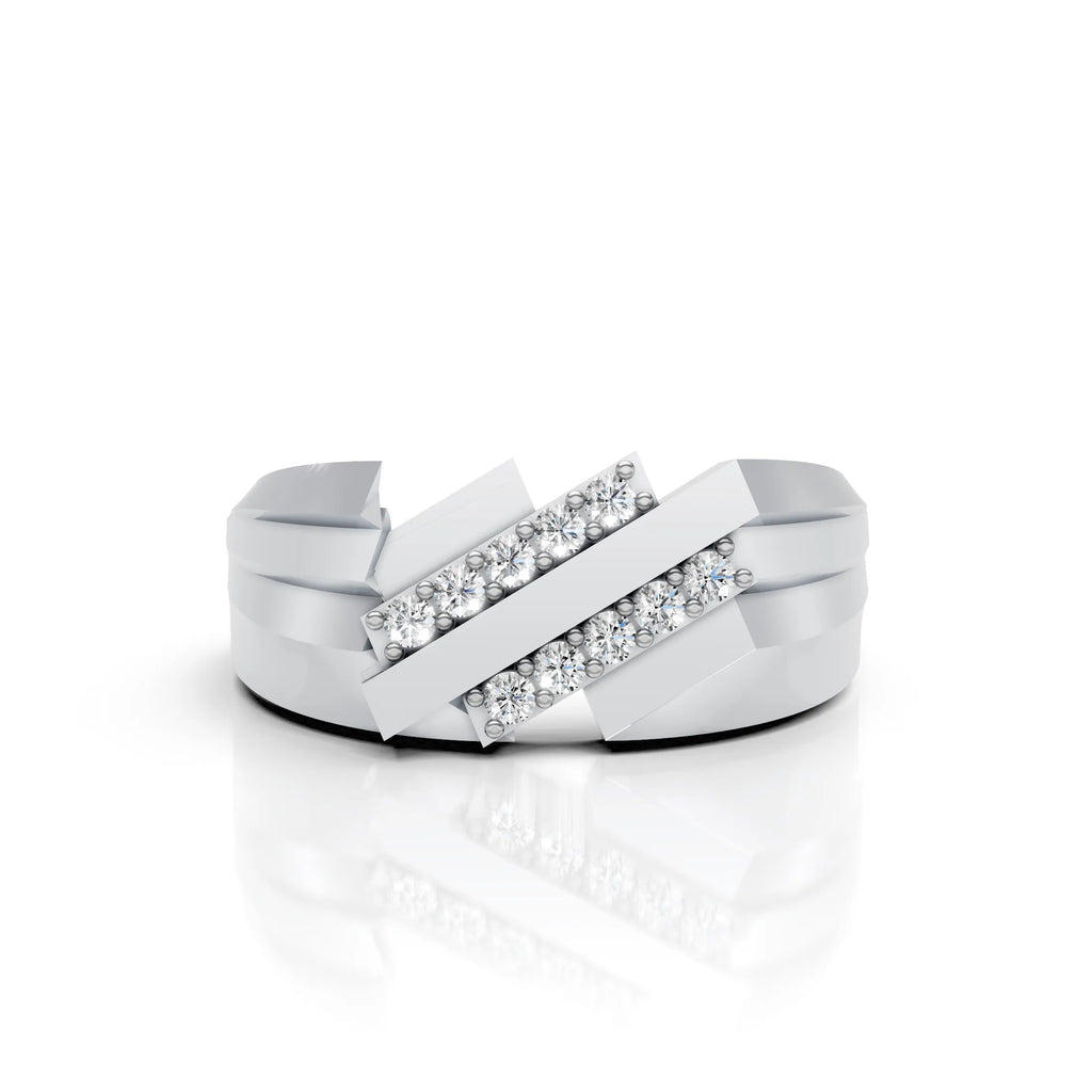 Crossline Diamond Band