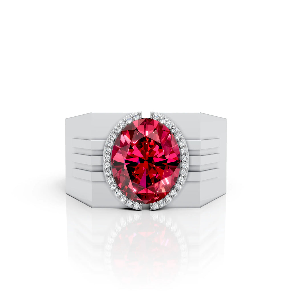 Ruby Halo Statement Ring