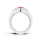 Ruby Halo Statement Ring