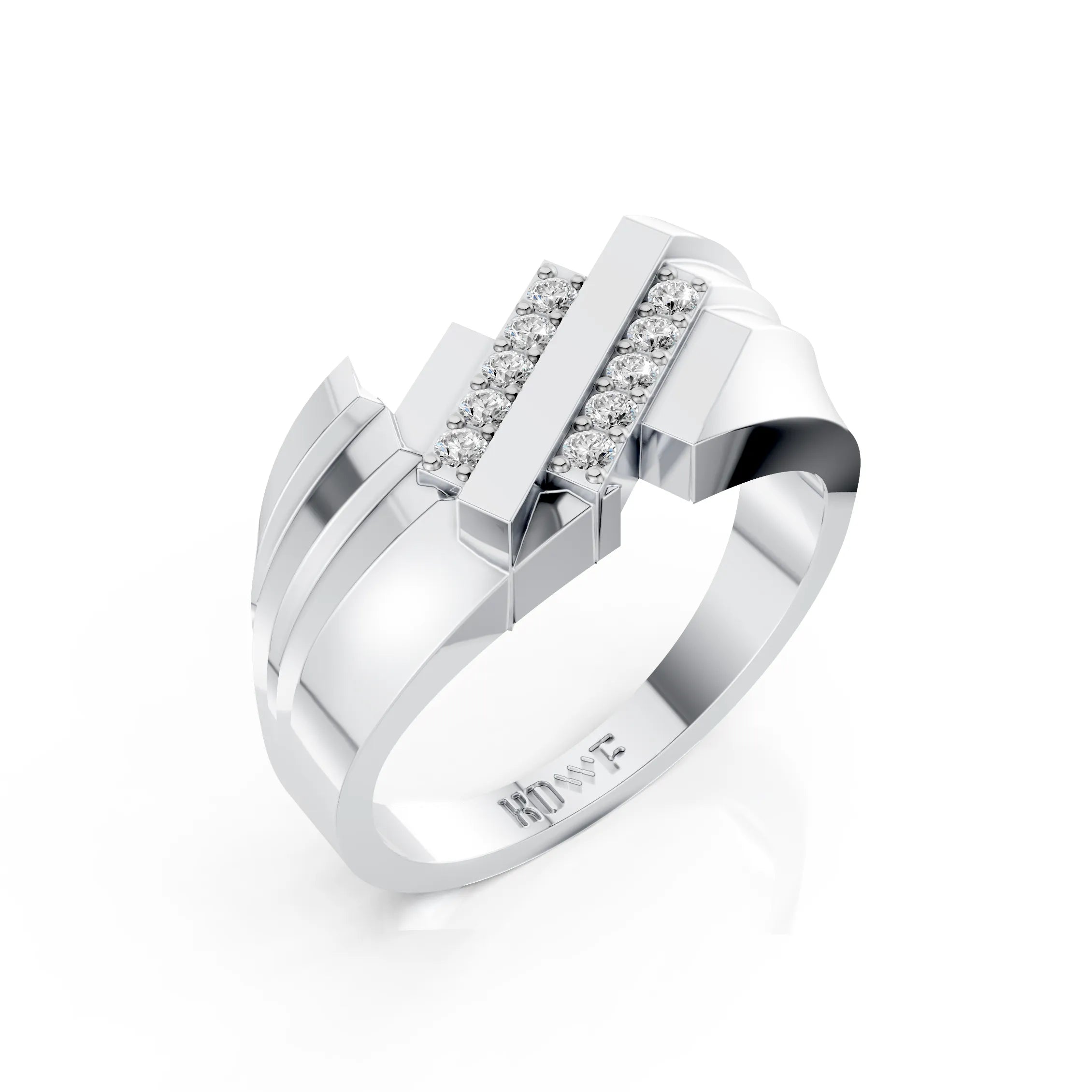Crossline Diamond Band