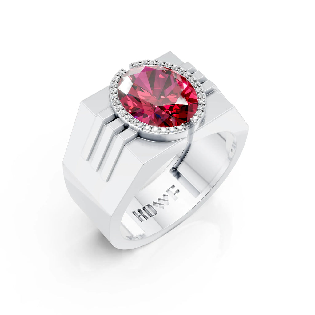Ruby Halo Statement Ring